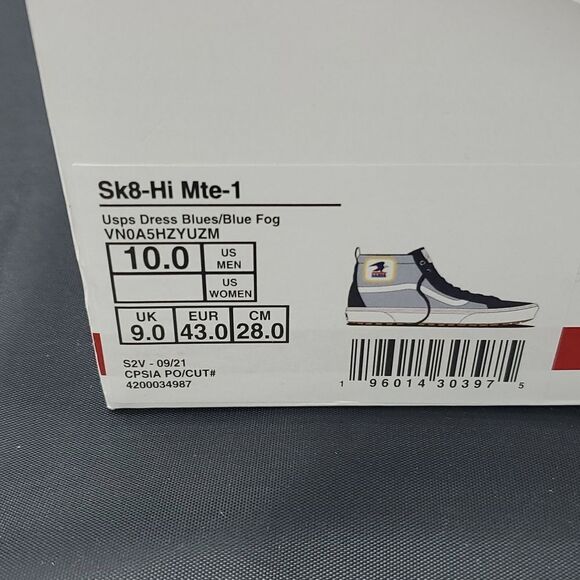 Vans USPS Sk8-Hi Mte-1 Shoes M 10 VN0A5HZYUZM New NIB - Picture 8 of 8